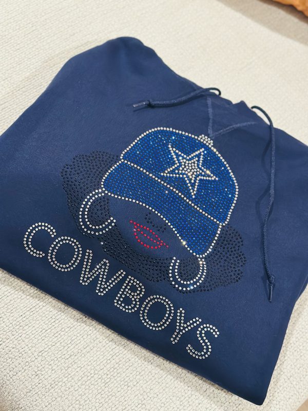 "Cowboy Girlie" Navy Blue Hoodie