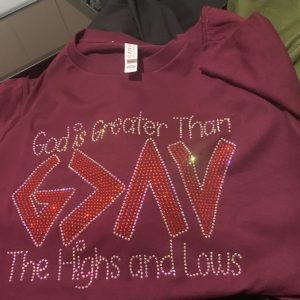 "Greater Than" Maroon Tee